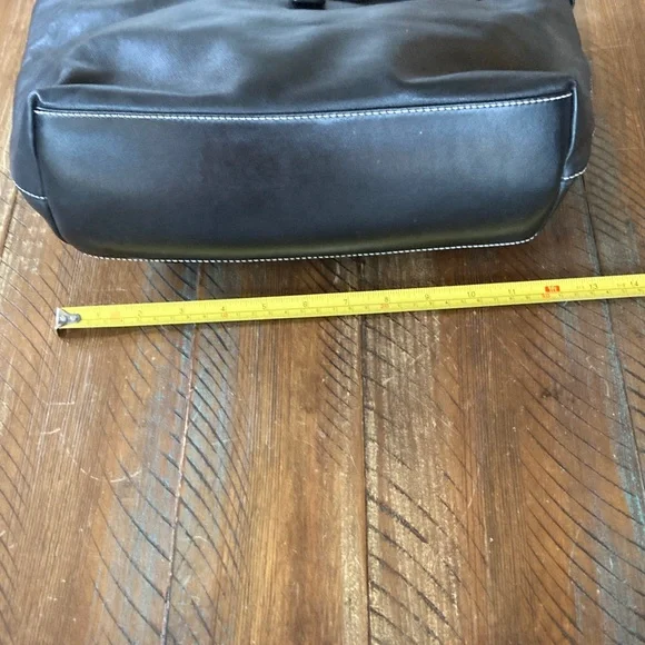 Women’s Ann Taylor Loft Leather Tote Bag Black - Picture 3 of 6